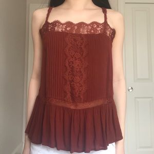 American Eagle Lace Trim Cami Top